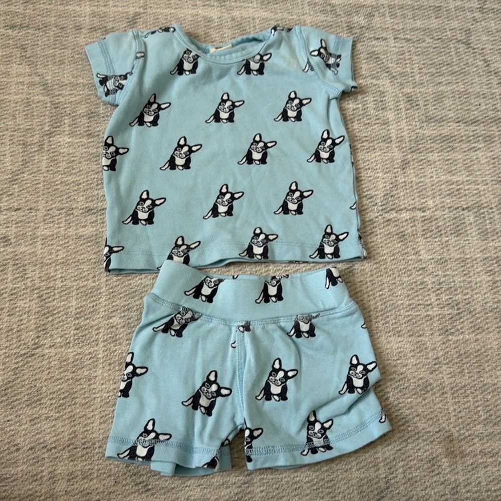 Bulldog print pjs-2T